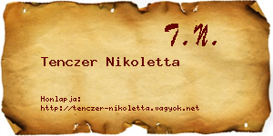 Tenczer Nikoletta névjegykártya